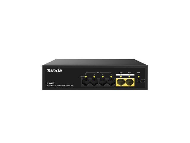 Tenda S106PC 100M dual-port uplink unmanaged PoE switch