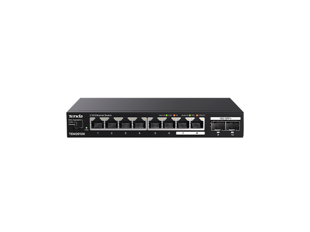 Tenda TEM2010X 8-Port 2.5G Ethernet Switch with 2×10G SFP+ Slots