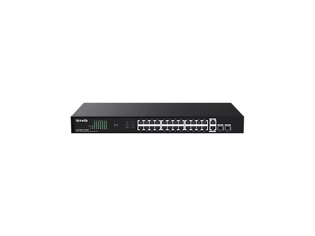 Tenda TEG1128P-24-250W 24 Port Gigabit PoE Switch with 2 SFP Uplink 230W