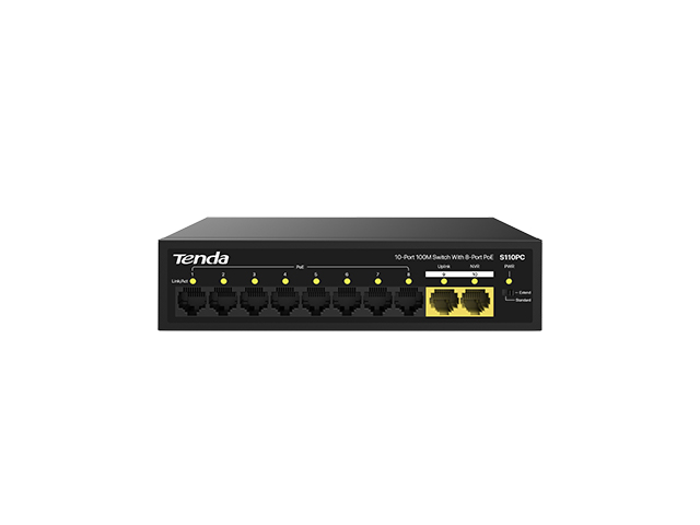 Tenda S110PC 10-Port 100M Lite unmanaged PoE Switch