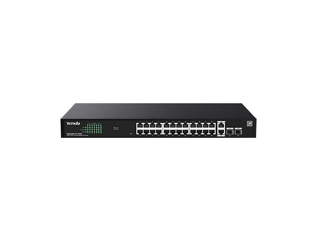 Tenda TEG2228P-24-410W 24-Port Gigabit Cloud Managed PoE Switch with 2 SFP
